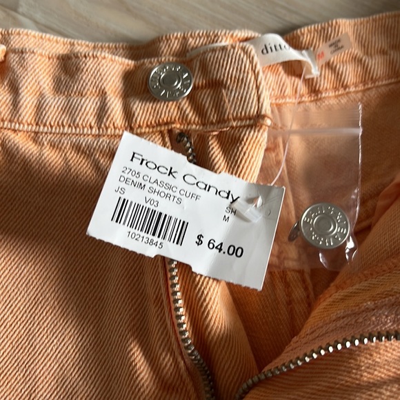 Frock Candy Women’s high waist orange denim shorts - size medium - NWT - Picture 2 of 4